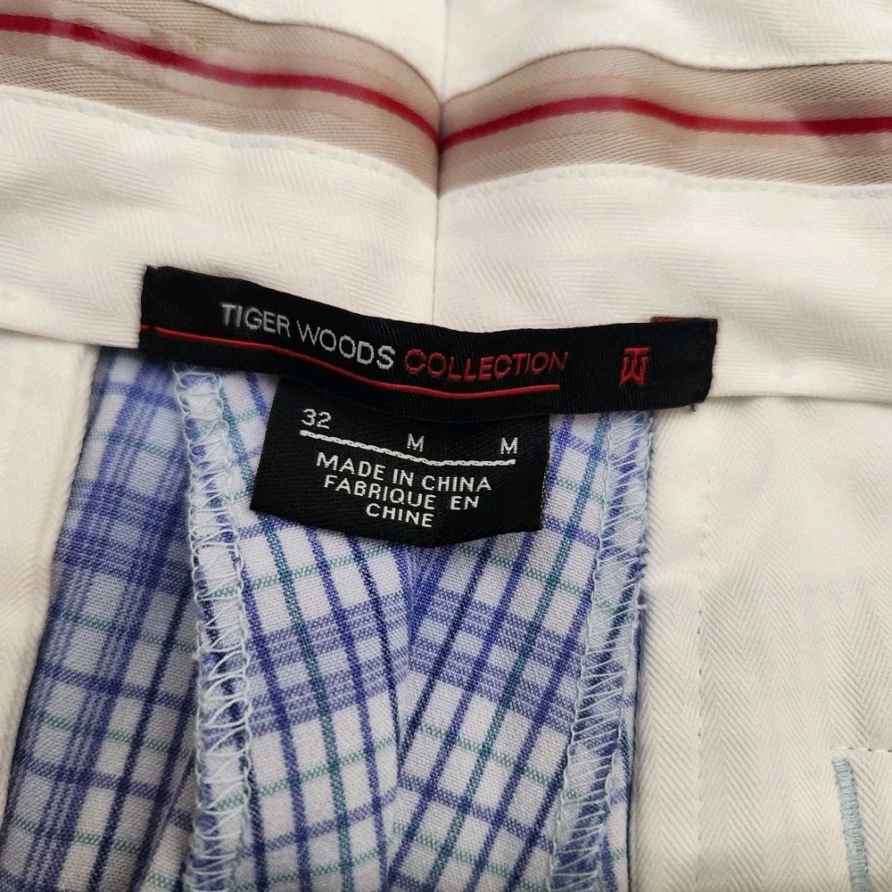 NWT Nike Tiger Woods Collection Mens 32 Blue Plaid Golf Performance Chino Shorts
